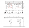 Kerasan 353601 CENTO umywalka 140X45 D. wanna SOSP/APP bianco